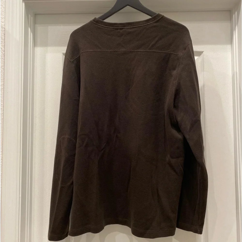 Banana Republic Ribbed Crew Neck Long Sleeve Polo Shirt